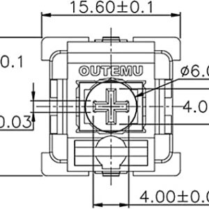 XuanGui OUTEMU (Gaote) Blue Switches, 3 Pin Keyboard Dustproof Switches DIY Replaceable Cherry MX Equivalent Keyswitch, Tactile & Clicky Switches for Mechanical Gaming Keyboard,60 Pack