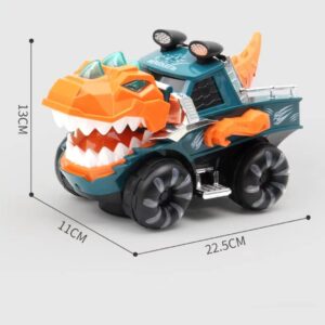 Dinosaur Toys for Kids 3-5 Years Old, Dinosaur Car Toy with Flashing Lights Music Roaring Sound Dino Light up Car Toys, Capture Dinosaur Play Set for Boys and Girls Ages 3+(Orange)