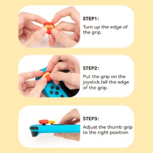 GeekShare Cute Silicone Joycon Thumb Grip Caps, Joystick Cover Compatible with Nintendo Switch/OLED/Switch Lite,4PCS - Chips Burger