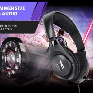 Sound Blaster Blaze V2 Over-Ear Gaming Headset with Detachable Noise-Cancelling Microphone, Volume and Mic Mute Control for PC/Mac/Consoles