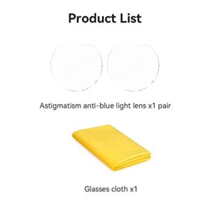 Anti-blue Light Lens Compatible for DJI Avata FPV Flying Glasses Goggles2 Accessories That Supports Changing Lenses to Accommodate Your Nearsightedness（Resin） (anti blue light)