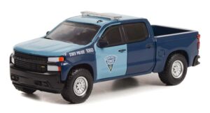 greenlight 43000-e hot pursuit series 42-2021 chevy silverado - massachusetts state police 1:64 scale diecast