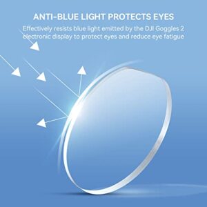 Anti-blue Light Lens Compatible for DJI Avata FPV Flying Glasses Goggles2 Accessories That Supports Changing Lenses to Accommodate Your Nearsightedness（Resin） (anti blue light)