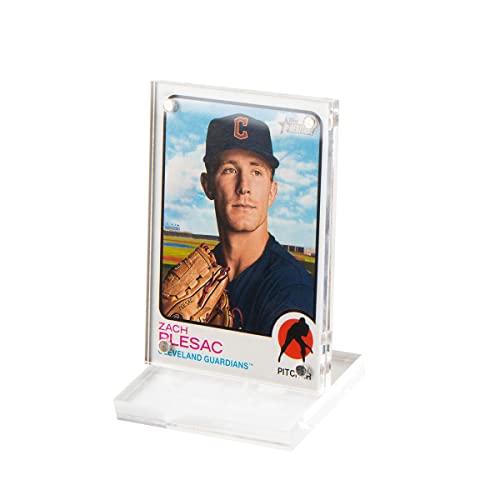 ZIGFRUIT Baseball Card Display Stand Clear Acrylic Sports Graded Card Easel Holders Case Magnetic Frame (1)