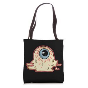 Freaky Creepy Melting Eyeball Anatomy Scary Eye Tote Bag