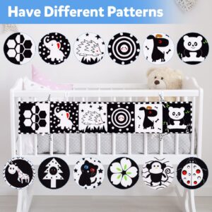 Baby Toys 0-6 Months,My First Black and White High Contrast Soft Cloth Book for babies 6-12 months Can Be Bitten and Tear Not Rotten Paper Toys for Early Education Tummy Time Newborn Infant Boys Girls