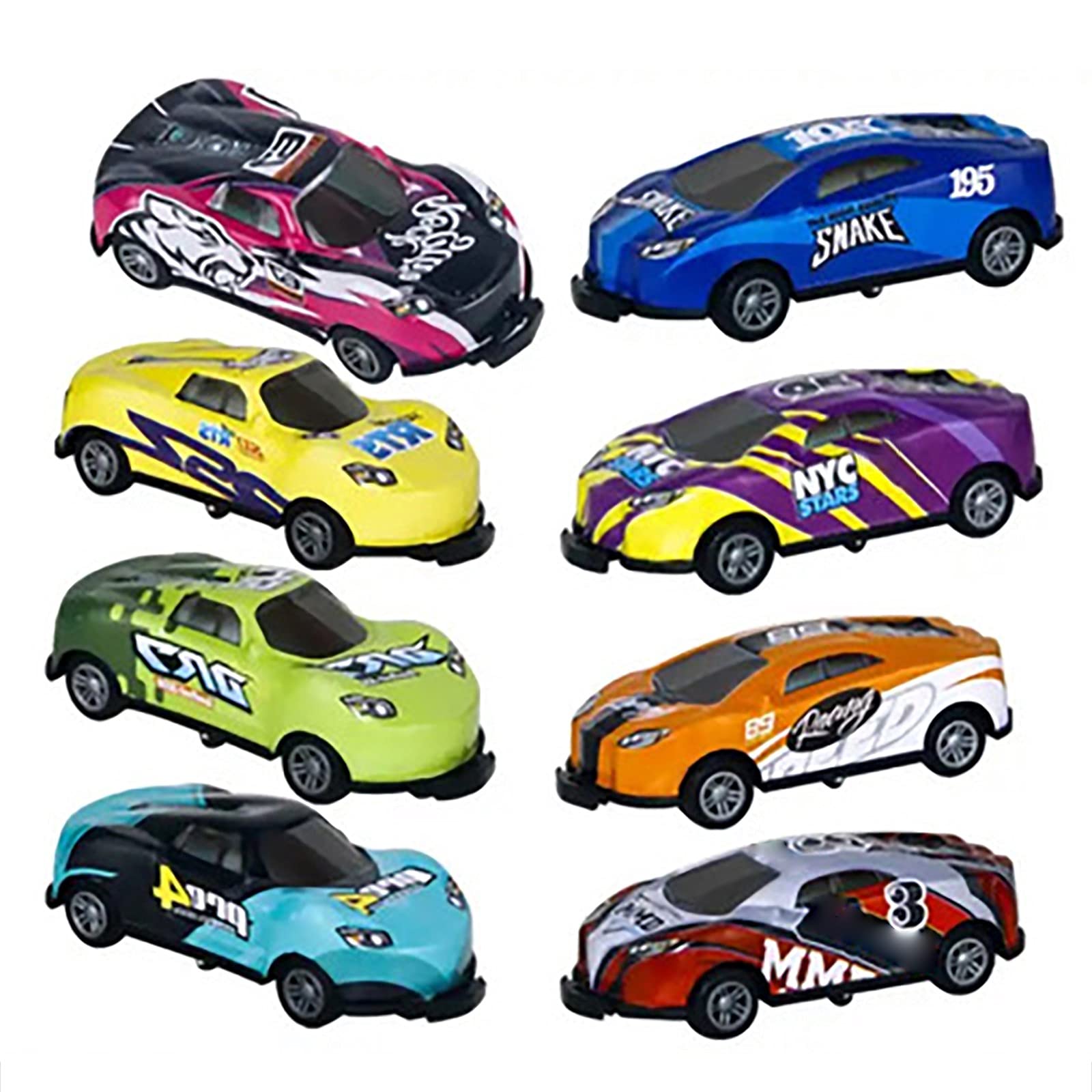 Pull Back Cars Toys, Friction Power car Mini Race car, Suitable for Toddler 3 4 5 6 Year Old Kids Toy, Boys and Girls Christmas Birthday Party Gifts