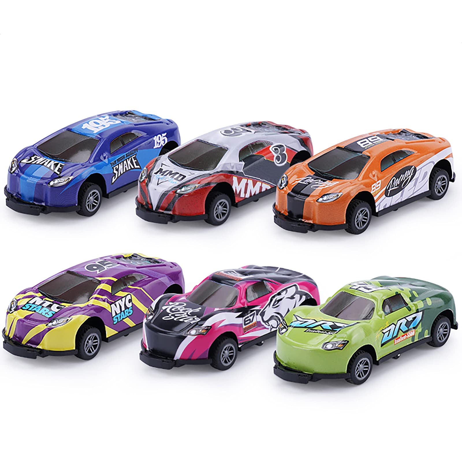 Pull Back Cars Toys, Friction Power car Mini Race car, Suitable for Toddler 3 4 5 6 Year Old Kids Toy, Boys and Girls Christmas Birthday Party Gifts