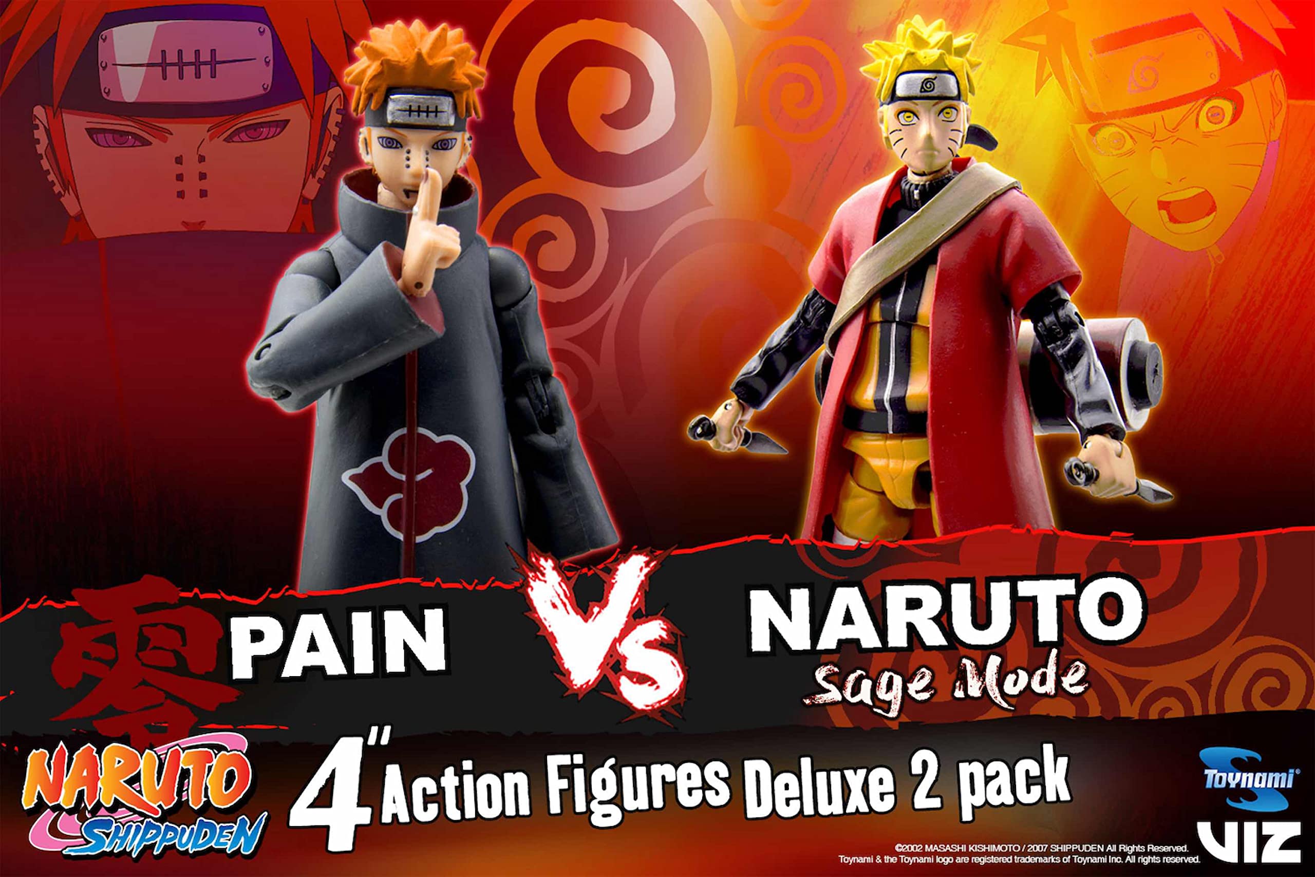 Toynami Pack Sage Mode Naruto Vs Pain 2 Figures 10cm Naruto 25th Anniversary SDD