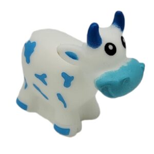 Colorful Rubber Water Squirting Cows (2.5") Squeeze and Squirt Water. Bathtub, Pool Toy for Kids. Safe and Non Toxic. Durable Party Favor. (12)