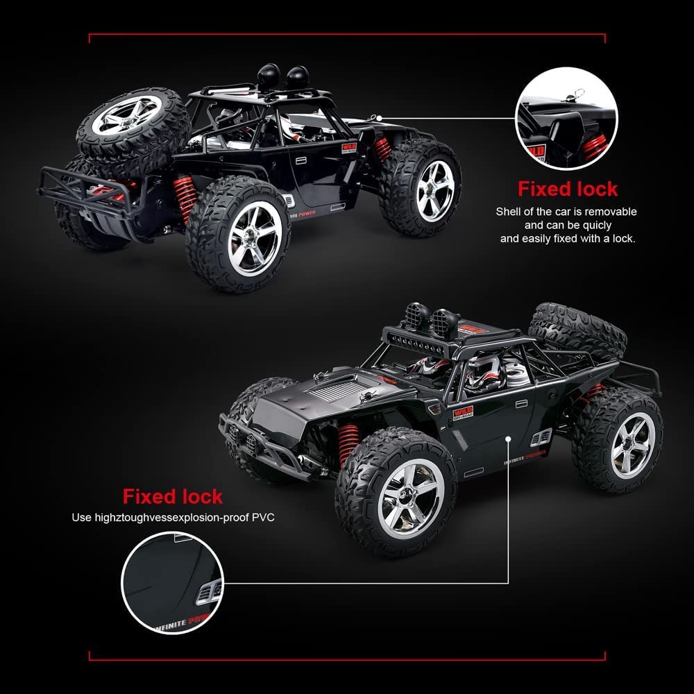 QIYHBVR RC Cars High Speed Remote Control Car for Kids Adults 1:12 Scale 35km/h 4X4 Off Road Monster Trucks, 2.4GHz All Terrain Electric Toy Play Gift for Boy Girl