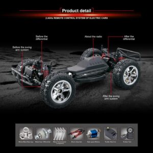 QIYHBVR RC Cars High Speed Remote Control Car for Kids Adults 1:12 Scale 35km/h 4X4 Off Road Monster Trucks, 2.4GHz All Terrain Electric Toy Play Gift for Boy Girl