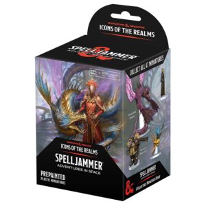 wizkids games d&d icons of the realms: spelljammer adventures in space - booster (set 24) miniatures, randomly assorted, dungeons & dragons, small