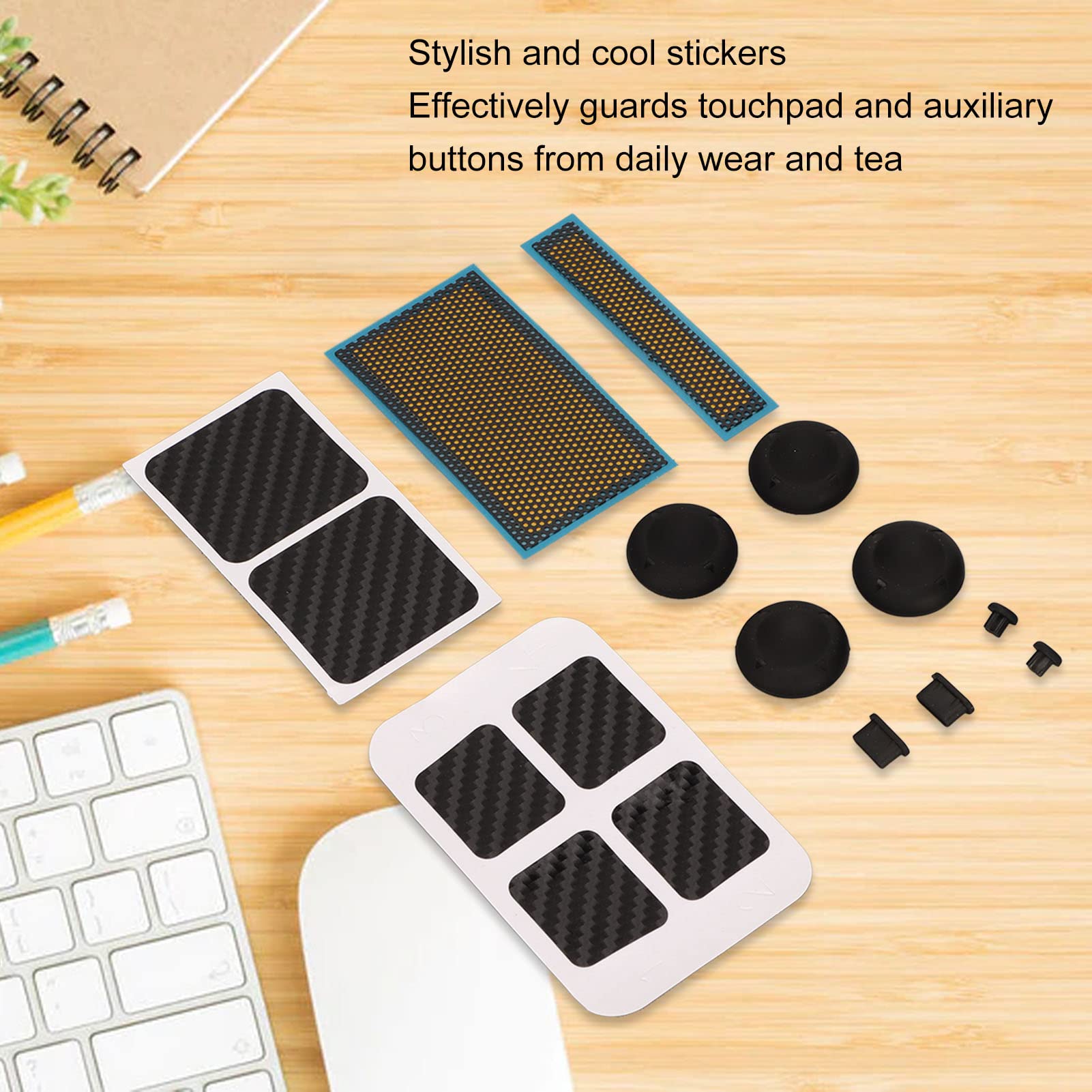 Game Console Kit, for Steam Deck, with Touchpad Stickers/ Sticker/Host Dust Screen/Silicone Joystick /Storage Box/Headphone Dust Plug [video game]