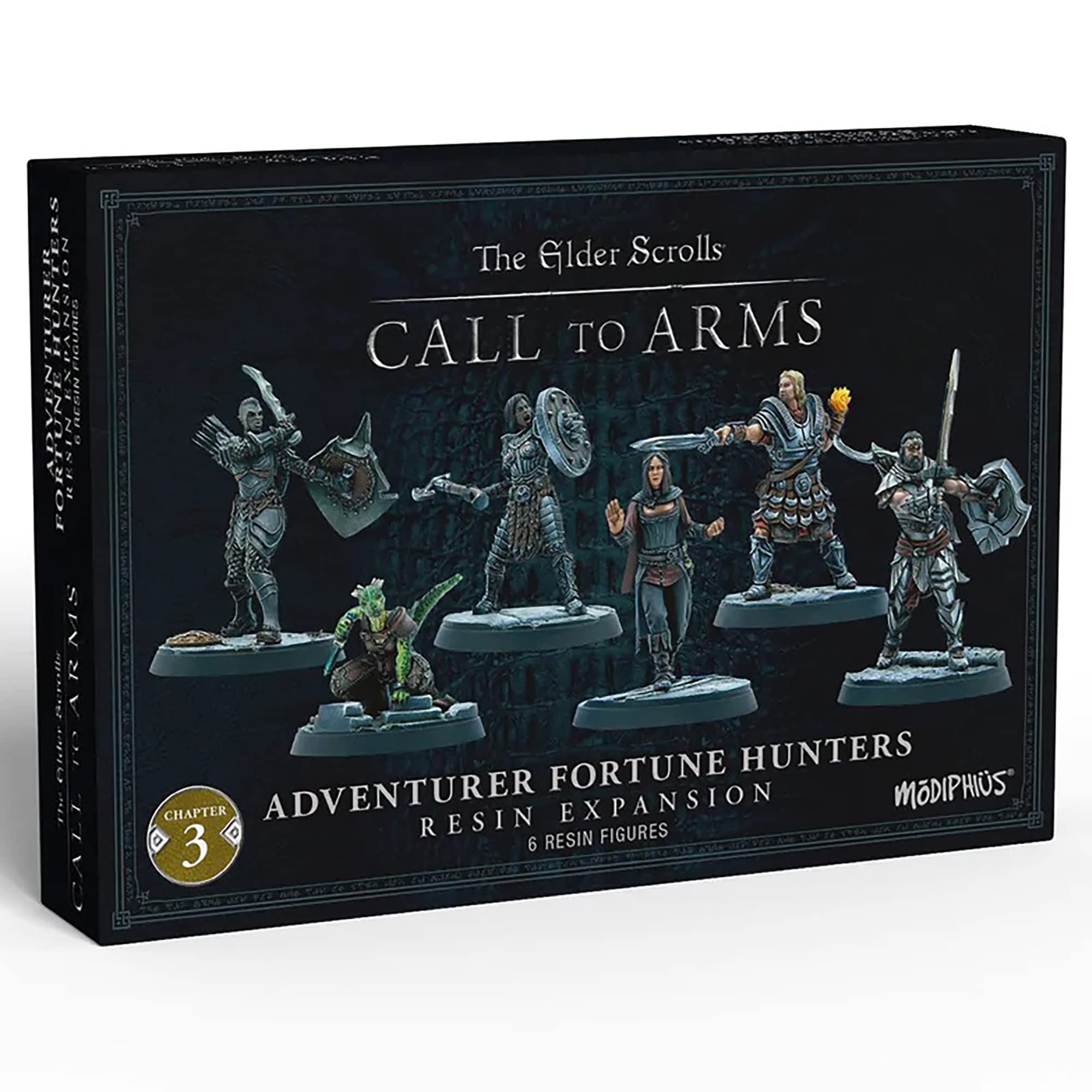 Modiphius Entertainment The Elder Scrolls: Call to Arms - Adventurer Fortune Hunters - 6 Unpainted Resin Figures (MUH0330304)