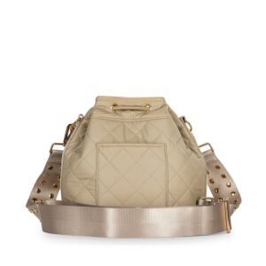 Haute Shore - Lindsey Buff Puffer Bucket Bag Beige Camo W/Orange & Peach Stripe