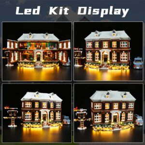 Bourvill LED Lights Kit for Lego Ideas Home Alone 21330 - Lights Set Compatible with Lego 21330 Set -Classic Version (Lights Kit without Model)