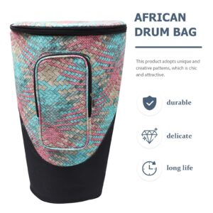 African Drum Bag Djembe Drum Bag 12 Inch, Djembe Backpack Padded Gig Bag with Shoulder Strap, Accessories Pocket, Double Layer, Djembe Drum Carrying Case