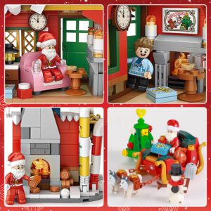 PinkBee Christmas Gingerbread House 2022 Mini Xmas Tree Building Block Set Creative Ornament Toys Kits Micro Bricks for Adults Kids 8-12 6-12 7-9（788Pcs）