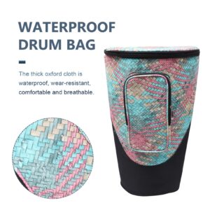 African Drum Bag Djembe Drum Bag 12 Inch, Djembe Backpack Padded Gig Bag with Shoulder Strap, Accessories Pocket, Double Layer, Djembe Drum Carrying Case