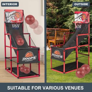 Hayuyuxo Kids Arcade Basketball Game Set with 5 Inflatable Balls,Indoor Outdoor Sports Toys,Basketball Hoop for Kids,Children's Basketball Stand,Easy Set Up Ideal for Games and Competition