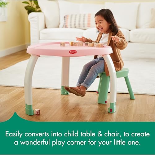 Tiny Love 5-in-1 Stationary Activity Center, 5 Modes of use: Tummy time, Stationary Activity Center, Baby Balance Board, Toddler Activity Table, Child Table and Chair, Tiny Princess Tales