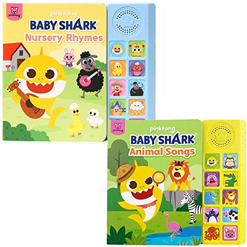 Baby Shark Nursery Rhymes & Animal Songs 10 Button Sound Book | Baby Shark Toys, Baby Shark Books | Learning & Education Toys | Interactive Baby Books for Toddlers 1-3 | Gifts for Boys & Girls