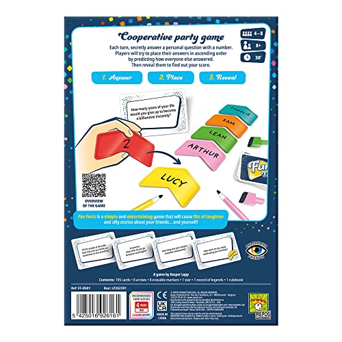 Fun Facts Party Game - Learn Surprising Facts About Friends and Family! Engaging Cooperative Game for Kids & Adults, Ages 8+, 4-8 Players, 30 Minute Playtime, Made by Repos Production