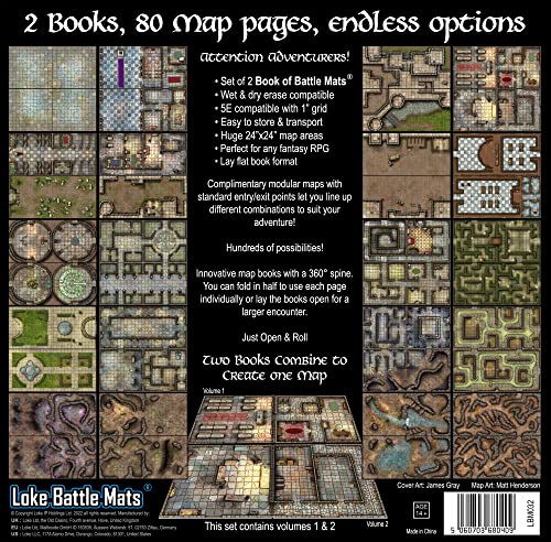 Castles, Crypts & Caverns Books of Battle Mats