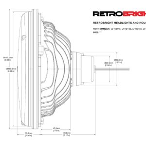 Holley RetroBright LFRB180 LED Forward Facing Light - Housing Only - Clear Lens - Sold Individually