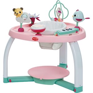 tiny love 5-in-1 stationary activity center, 5 modes of use: tummy time, stationary activity center, baby balance board, toddler activity table, child table and chair, tiny princess tales