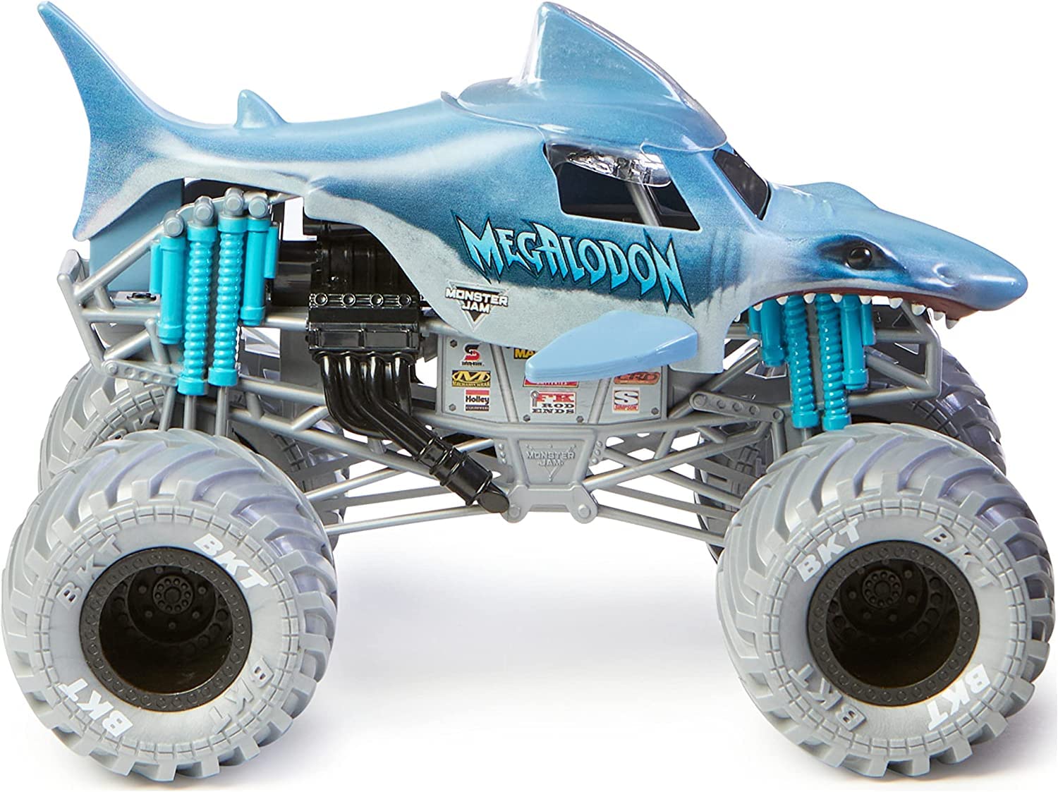 Monster Jam, Official Megalodon Monster Truck and Official Zombie Monster Truck, Collector Die-Cast Vehicle, 1:24 Scale, Bundle