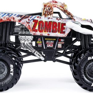 Monster Jam, Official Megalodon Monster Truck and Official Zombie Monster Truck, Collector Die-Cast Vehicle, 1:24 Scale, Bundle