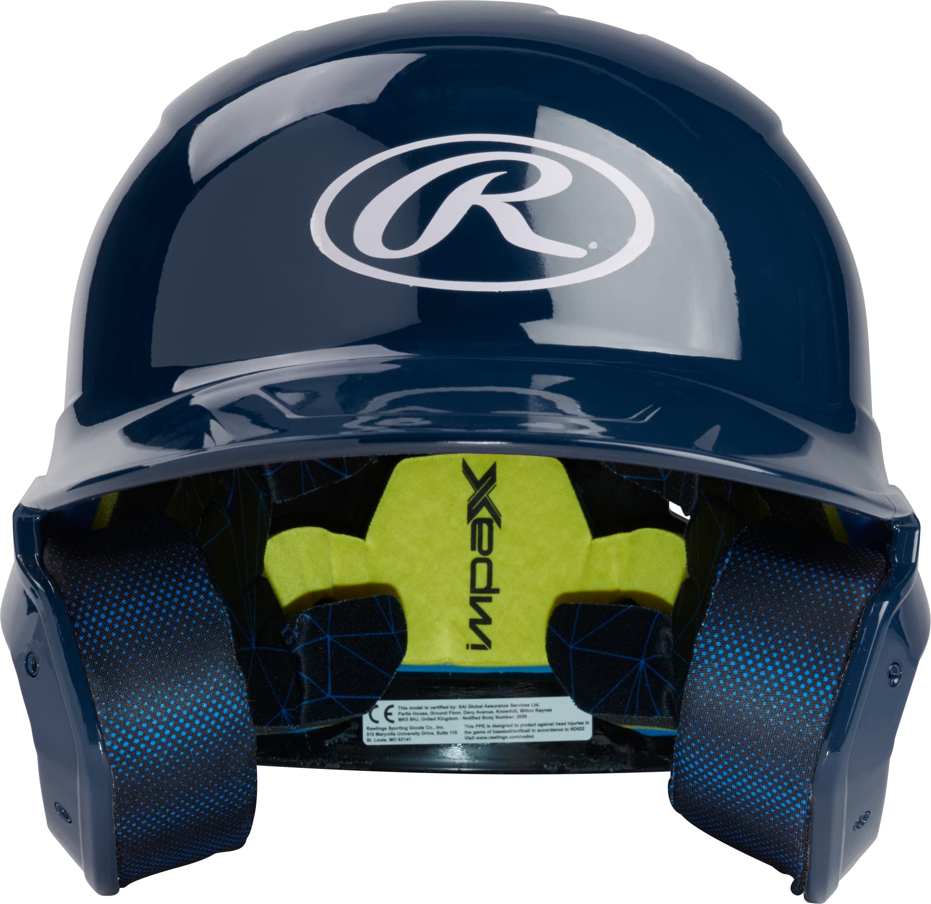 Rawlings | MACH Batting Helmet | Gloss Navy | Junior (6 3/8" - 7 1/8")