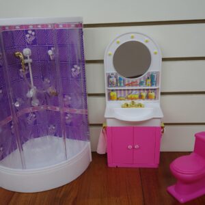 My Fancy Life Washroom Doll's Furniture Play Set for 12" Fashion Doll