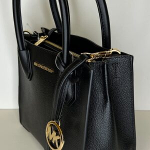 Michael Kors MICHAEL Michael Kors Mercer MD Messenger bundled SM TZ Coinpouch Purse Hook (BLK)