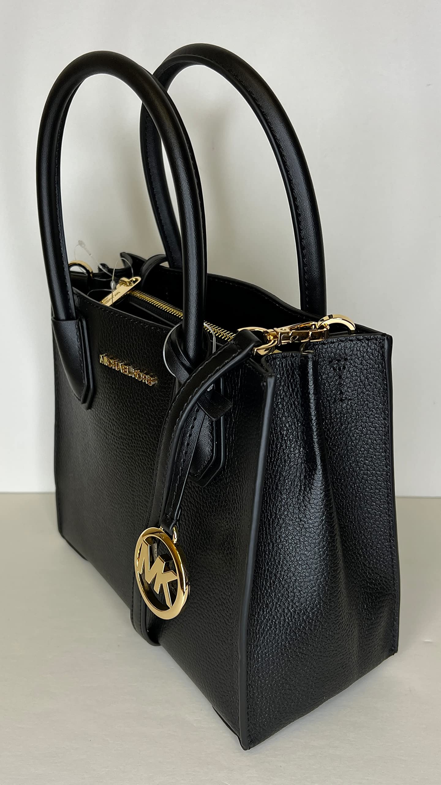 Michael Kors MICHAEL Michael Kors Mercer MD Messenger bundled SM TZ Coinpouch Purse Hook (BLK)