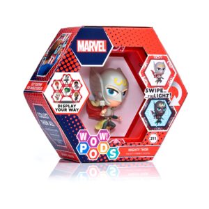 WOW! STUFF PODS Marvel Avengers Collection - The Mighty Thor | Superhero Toys Light-Up Bobble-Head Figure | Official Marvel Collectable Toys & Gifts | Number 211 in Series, Multicolor, 4 inches