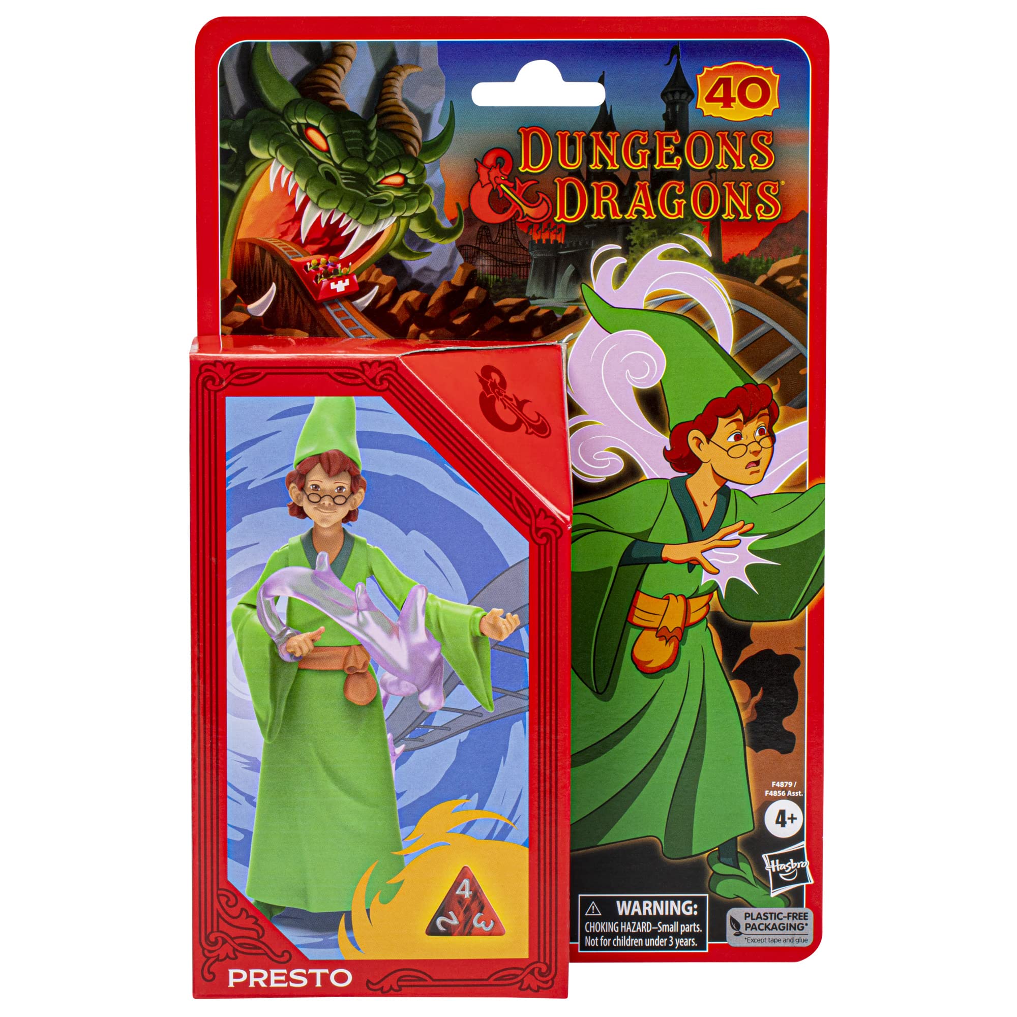 Dungeons & Dragons Cartoon Classics 6-Inch-Scale Presto Action Figure, D&D 80s Cartoon, Includes d4 from Exclusive D&D Dice Set