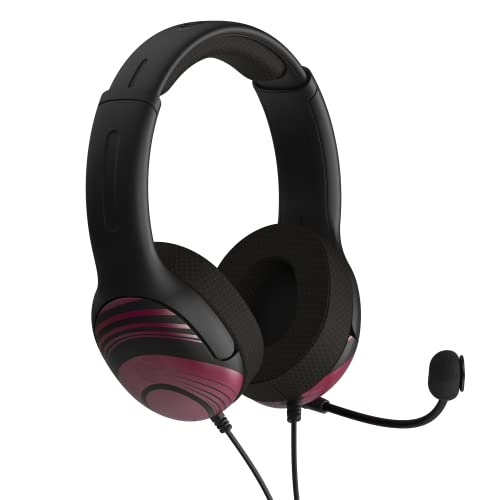 PDP Gaming AIRLITE Xbox Headset with Mic, Licensed Microsoft Xbox Accessories - Series X|S, Xbox One, PC/Windows 10/11, Lightweight, Stereo Headphones, Wired Power, Noise-Cancelling mic - Ruby Swirl