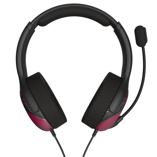 PDP Gaming AIRLITE Xbox Headset with Mic, Licensed Microsoft Xbox Accessories - Series X|S, Xbox One, PC/Windows 10/11, Lightweight, Stereo Headphones, Wired Power, Noise-Cancelling mic - Ruby Swirl