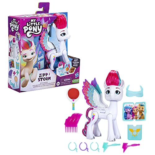 My Little Pony Dolls Zipp Storm Wing Surprise, 5.5-Inch Toy with Wings and Accessories, Toys for 5 Year Old Girls and Boys