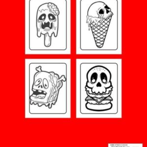 Halloween Toddler Colloring Book: 30 Cute And Creepy Halloween Food illustration To color For Toddler And Children Ages 1-3