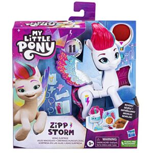 My Little Pony Dolls Zipp Storm Wing Surprise, 5.5-Inch Toy with Wings and Accessories, Toys for 5 Year Old Girls and Boys