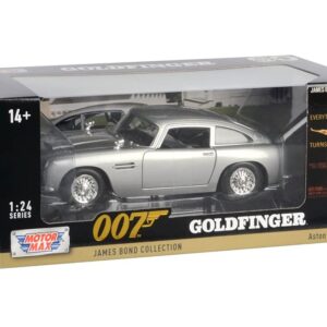 DB5 RHD (Right Hand Drive) Silver Metallic 007 "Goldfinger (1964) Movie 1/24 Diecast Model Car by Motormax 79857