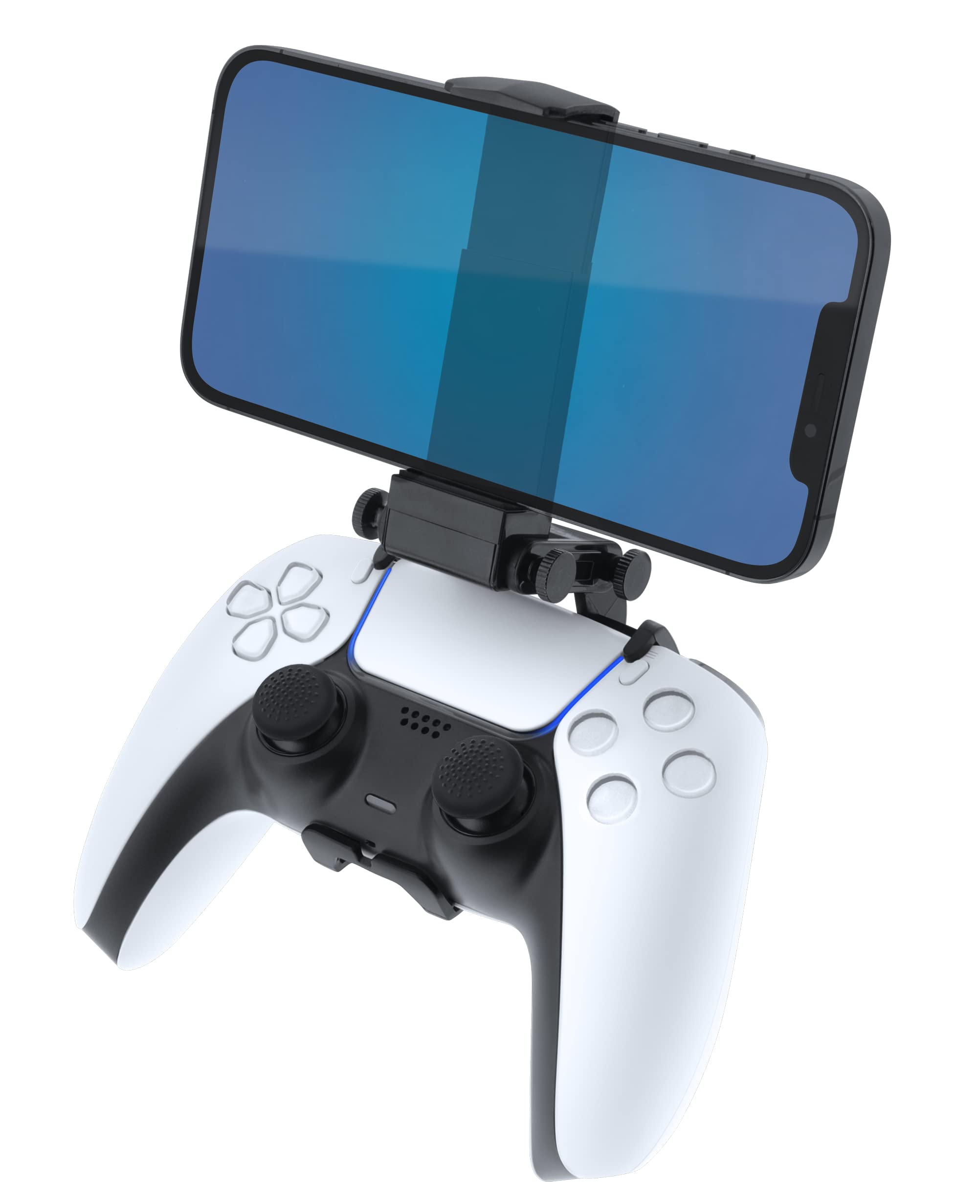 Bionik Game Clutch for PS5 Controllers: Mobile Gaming Phone Clip, Adjustable Clamp, Up to 3.6 Inches Wide