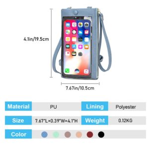 Small Crossbody Cell Phone Purse for Women, Touch Screen Phone Bag Mini Shoulder Handbag Wallet with Credit Card Slots