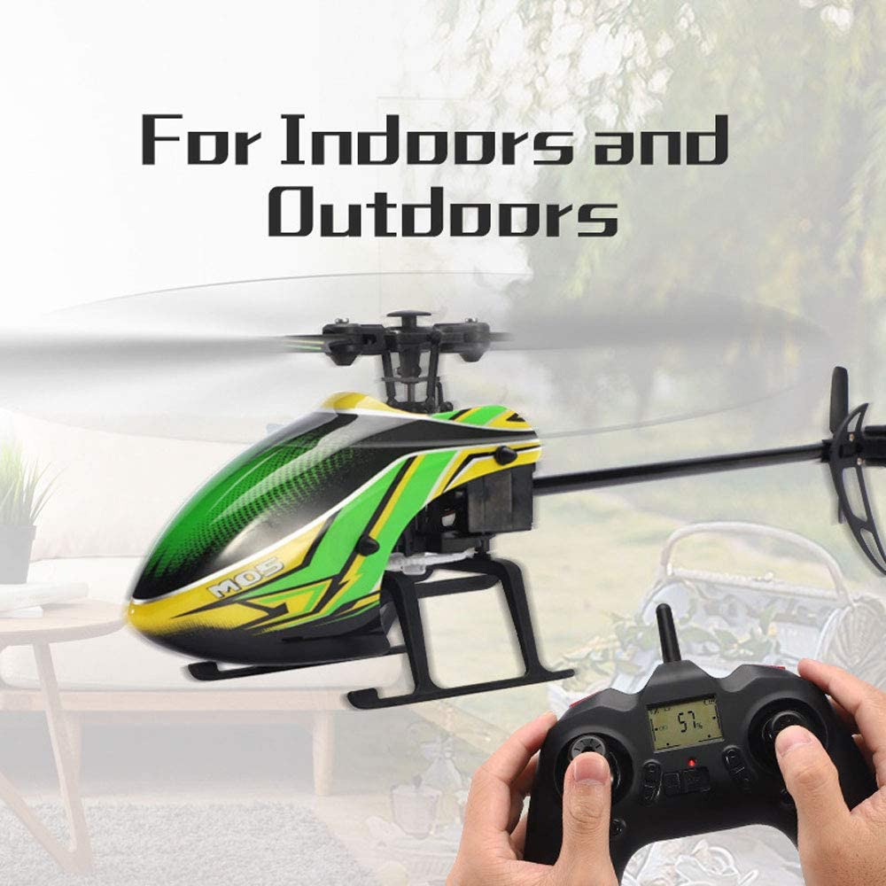 QIYHBVR RC Helicopter, 4 Channel 2.4Ghz Remote Control Helicopter with 6-Axis Gyro, Aileronless RC Aircraft with Altitude Hold for Kids and Beginners to Play Indoor