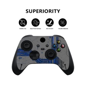 PlayVital Mechanical Sketch Custom Vinyl Skins for Xbox Core Wireless Controller, Wrap Decal Cover Stickers for Xbox Series X Console Controller