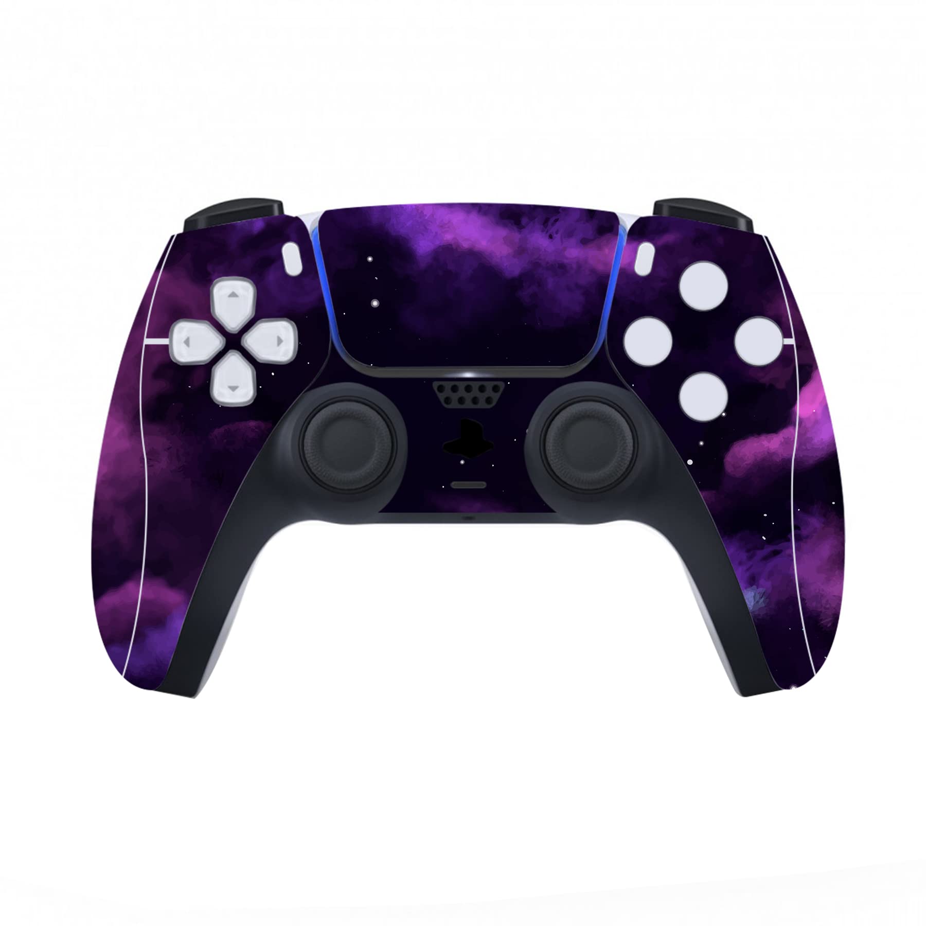 PlayVital Purple Deep Space Full Set Skin Decal for ps5 Console Disc Edition, Sticker Vinyl Decal Cover for ps5 Controller & Charging Station & Headset & Media Remote